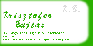 krisztofer bujtas business card